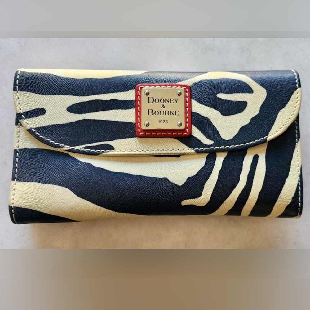Vintage Dooney & Bourke Zebra Print Wallet